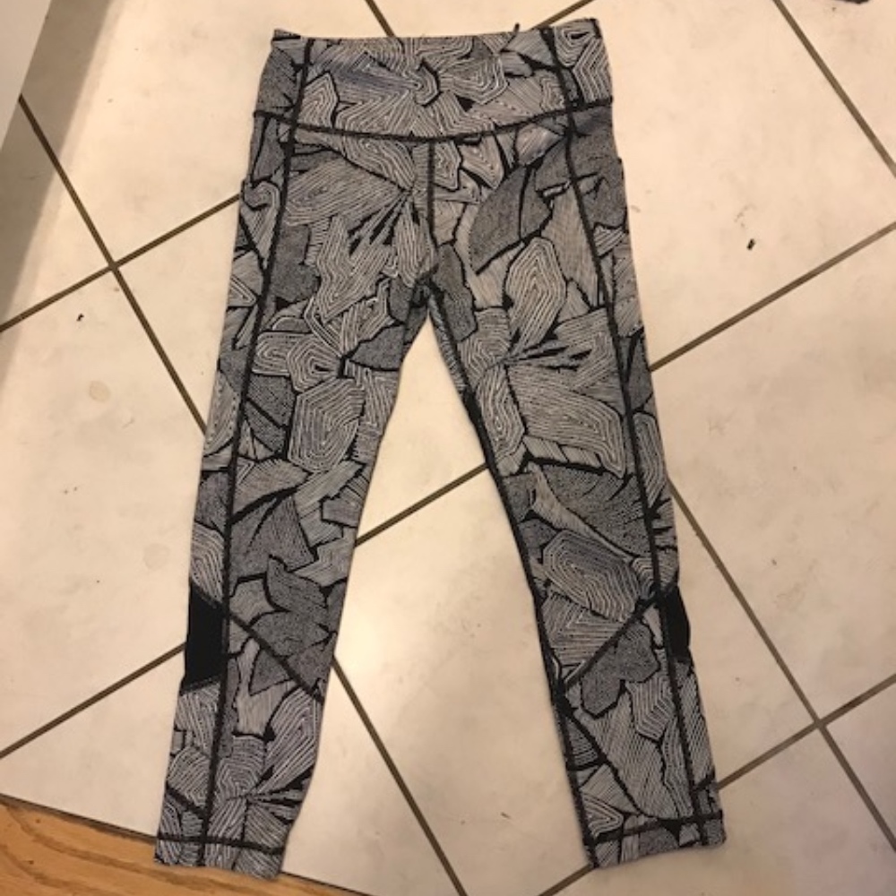 LULULEMON CAPRIS WITH MESH INSETS